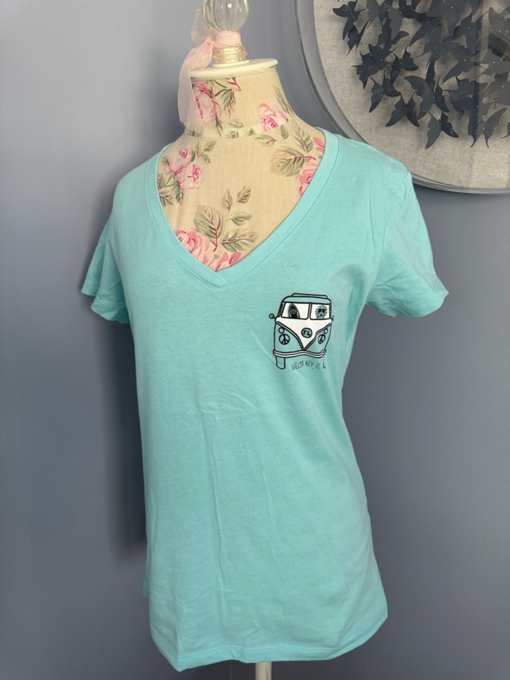 Siesta Key Aqua 'Hang Ten Dude' VW Van Graphic Tee